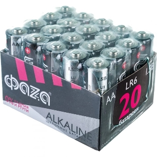 Элемент питания JazzWay LR 6 (AA) алкалиновая, уп. 20 шт. ФАZА Alkaline Pack-20