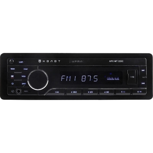 Автомагнитола URAL МОЛОТ АРС-МТ 225С, 1 DIN, Bluetooth, USB Type-A, AUX