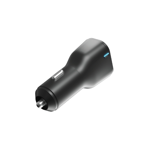 Автомобильное зарядное устройство OLMIO Type-C + USB, 20W, PowerDelivery, QuickCharge3.0, черное