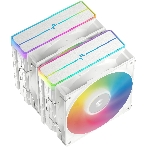 Кулер для процессора DEEPCOOL AG620 WH ARGb V2 LGA20XX/1700/1200/115X/AM5/AM4 (9шт/кор, TDP 260W, PWM, ARGb DUAL Fan 120мм, 6 тепл. трубок, белый) RET