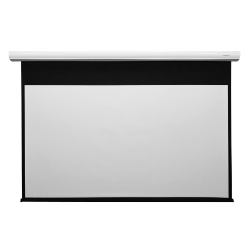 Экран с электроприводом Lumien Master Control 197х280 см (раб. область 153х272см) (122") High Contrast черная кайма сверху 40 см 16:9