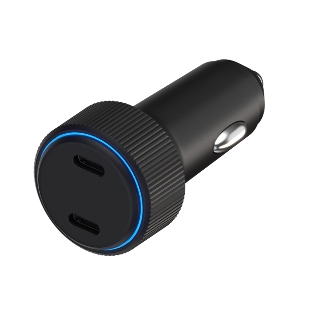 Автомобильное зарядное устройство Maxvi CCM-MS605PD 66W 6A (2xType-C, QC3.0 PD3.0) черный