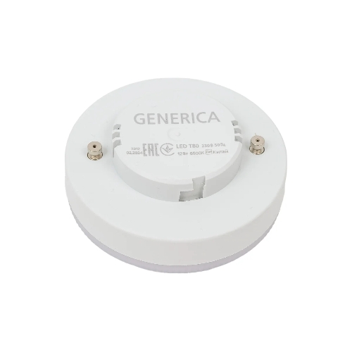 Лампа светодиодная GENERICA LL-T80-12-230-65-GX53-G T80 12Вт таблетка 6500К GX53 230В