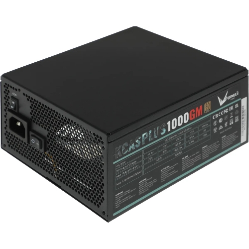 Блок питания Aerocool/Formula KCAS PLUS 1000GM V2 RTL (ACPG-KPK0FEC.12), 1000Вт, 80 PLUS Gold, 140мм, модульный, черный
