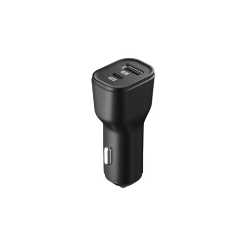 Автомобильное зарядное устройство OLMIO Type-C + USB, 20W, PowerDelivery, QuickCharge3.0, черное