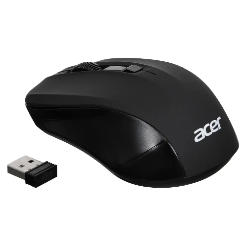 Мышь беспроводная Acer OMR010 черный, 1200 dpi, радиоканал, USB, кнопки - 3