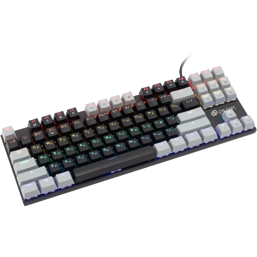 Клавиатура проводная Oklick K600X механическая черный/серый USB Multimedia for gamer LED