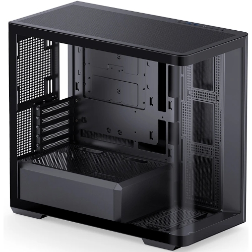 Корпус без блока питания Корпус JONSBO D300 Black MATX без БП, боковая панель из закаленного стекла, mini-ITX, micro-ATX, черный