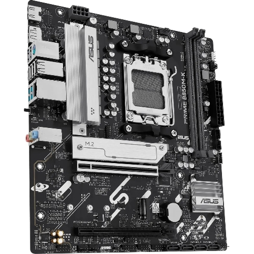 Материнская плата ASUS PRIME B850M-K, AM5, AMD B850, 2xDDR5, 4xSATA, 2xM.2, 1xPCIe 5.0 x16, 1xPCIe 4.0 x8, 1xDP (v1.4), 1xHDMI (v2.1), 1x2.5Gb LAN, 2xUSB-A 10Gbps, 2xUSB-A 5Gbps, 4xUSB-A 2.0, 3x3.5 мм, 7.1, mATX