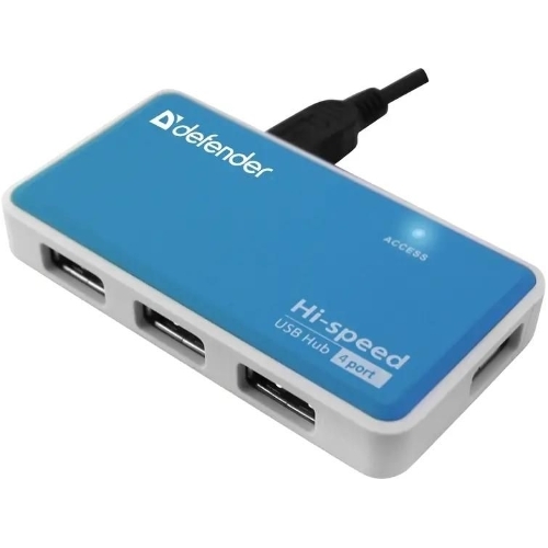 Концентратор USB Defender Quadro Power, USB, адаптер/через USB, блок питания