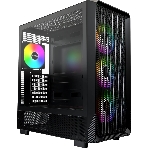 Компьютерный корпус Montech X5 черный без БП ATX 4x120мм 1xUSB2.0 1xUSB3.0 audio bott PSU