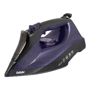 Утюг BBK ISE-2413 (B/V) черный/фиолетовый, 2400 Вт, 40 г/мин, 140 г/мин, 450 мл