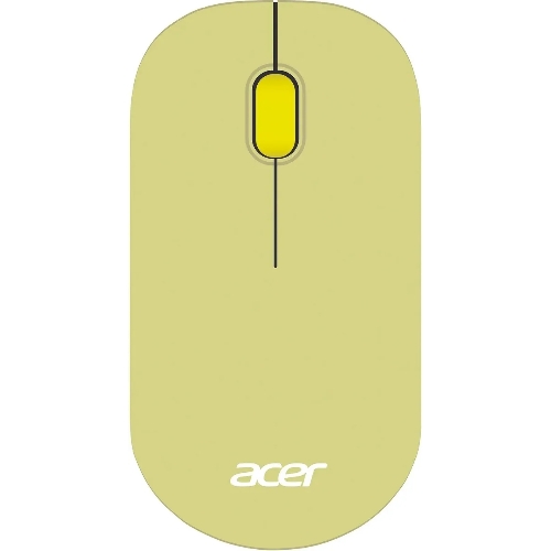 Мышь беспроводная Acer OMR205 зеленый/желтый, 1200 dpi, радиоканал, USB, кнопки - 3