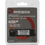 Накопитель SSD AMD Radeon, 4Tb, PCIe 4.0 x4, M.2 2280, NVMe, R/W 7300/6500