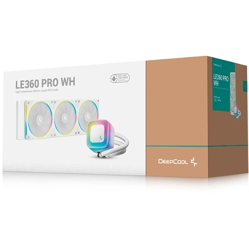 Система жидкостного охлаждения Deepcool LE360 PRO Wh ARGb Soc-AM5/AM4/1200/1700/1851 белый 4-pin 19-33dB Al 300W 1817gr Ret (R-LE360PRO-WHAMMC-G-1)