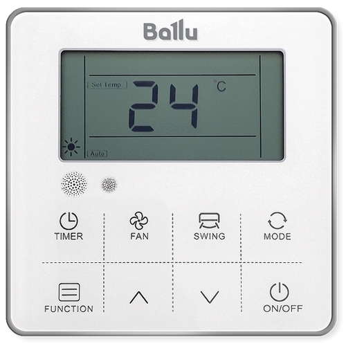 Внутренний блок сплит-системы канального типа Ballu BLC_D/in-24HN1_21Y 24000 BTU, 70 м², 42 дБ, охлаждение, обогрев, осушение, серый