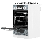 Плита газовая Gefest 5500-02 0113 мрамор, конфорок 4 шт, духовка 52 л, 50 см x 85 см x 58.5 см