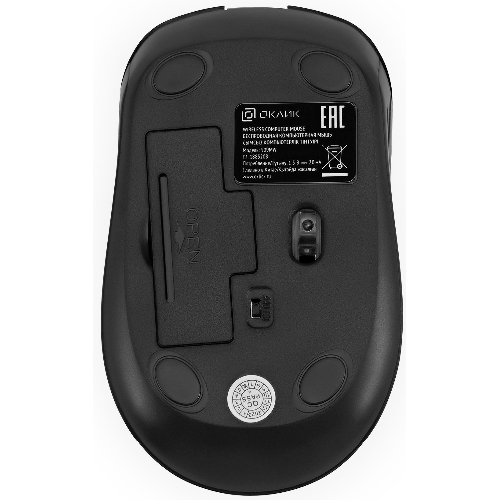 Мышь беспроводная Oklick 509MW черный, 1600 dpi, радиоканал, USB, кнопки - 4