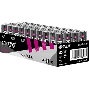 Элемент питания JazzWay LR 6 (AA) алкалиновая уп. 40 шт. ФАZА Alkaline Pack-40