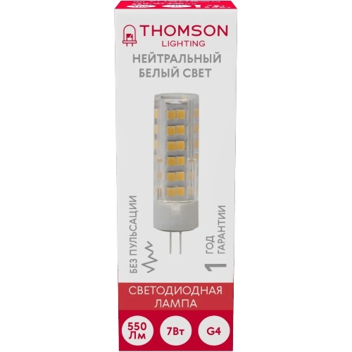 Лампа cветодиодная LED Thomson TH-B4208 G4, капсульная, 7 Вт, 4000К, белый нейтральный, 1 шт.