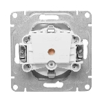 Механизм розетки EKF UP1-SOA-111 16А, с заземлением, со шторками, алюминий Эпика