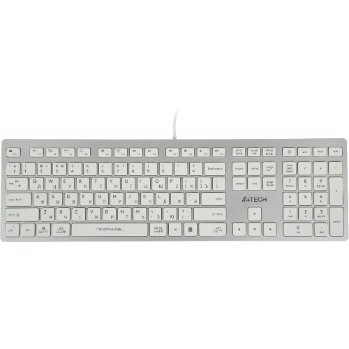 Клавиатура проводная A4Tech Fstyler FX50, USB, белый