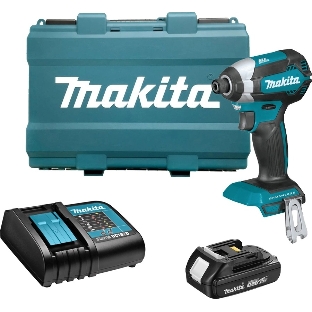Дрель-шуруповерт Makita DTD153SY, 18 В, 1,5 Ач, 170 Нм, бесщеточный, ударный