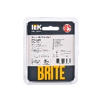 Рамка 1-мест. IEK BRITE РУ-1-2-БрВа стекло ванильный