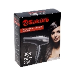 Фен SAKURA SA-4046BK черный/серебро, 1600 Вт