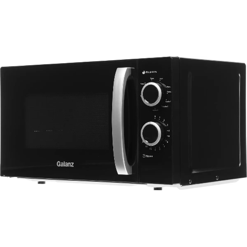 Микроволновая печь Galanz MOG-2009MB черный, 20 л, 700 Вт, переключатели - поворотный механизм