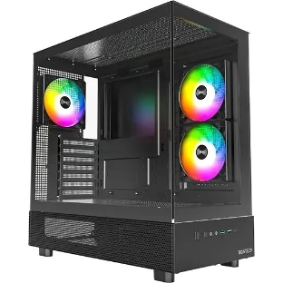 Компьютерный корпус Montech XR черный без БП ATX 3x120мм 2xUSB3.0 1xUSB3.1 audio bott PSU