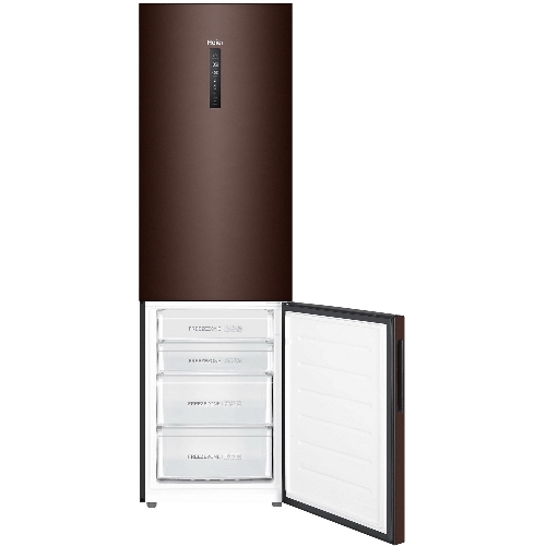 Холодильник Haier C4F740CLBGU1 коричневый двухкамерный 286/115л морозилка снизу, No Frost