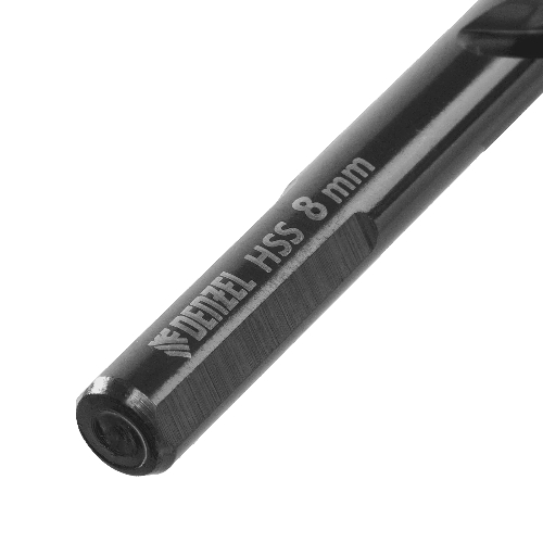 Сверло по металлу Denzel 8 мм, HSS-Tin, Golden Tip, 8 шт.