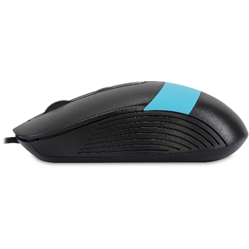 Мышь проводная Oklick 310M черный/синий, 2400 dpi, USB, кнопки - 4