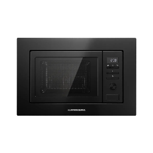 Встраиваемая микроволновая печь Kuppersberg HMW 621 B, объем 20 л, мощность 800 Вт, 5 уровней мощности, гриль, 8 автоматических программ, размораживание, кнопочное управление/утапливаемый поворотный переключатель, черный