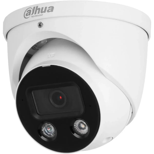 Уличная купольная IP-видеокамера TiOC DAHUA DH-IPC-HDW3849HP-AS-PV-0280B-S5 с ИИ и активным сдерживанием 8Мп; 1/2.7” CMOS; объектив 2.8мм, видеоаналитика, ИК 30м, LED 30м, IP67, корпус: металл