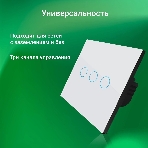 Выключатель умный Digma DiSwitch 3p 3-хкл. универсальный белый (DSW3P)
