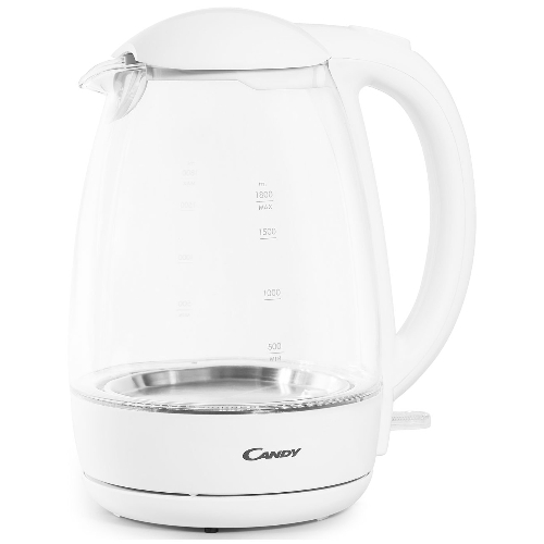 Чайник электрический Candy CK-300 1.8л. 2200Вт белый корпус: Металл/стекло/пластик