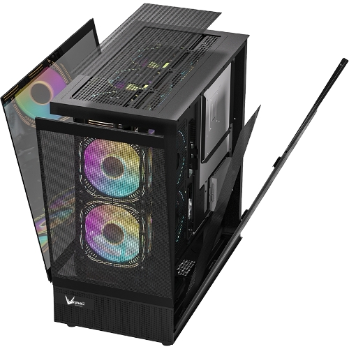 Компьютерный корпус AeroCool/Formula Crystal Z8 COSMIC черный без БП ATX 3x120мм 5x140мм 1xUSB 2.0 1xUSB 3.0 1xUSB3.1 audio bott PSU