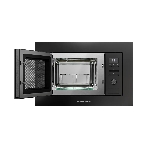 Встраиваемая микроволновая печь Kuppersberg HMW 621 B, объем 20 л, мощность 800 Вт, 5 уровней мощности, гриль, 8 автоматических программ, размораживание, кнопочное управление/утапливаемый поворотный переключатель, черный