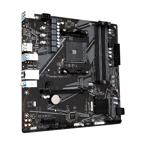 Материнская плата Gigabyte A520M DS3H V2 (V1.1), AM4, AMD A520, 4xDDR4, 4xSATA, 1xM.2, 1xPCIe 3.0 x16, 1xDP, 1xHDMI, 1x 1Gb LAN, 4xUSB 2.0, 4xUSB 3.2 Gen 1, 3x3.5 мм, 7.1, mATX