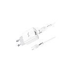 Блок питания (сетевой адаптер) HOCO C81A Asombroso single 1xUSB с кабелем Type-C, 2.1A, 10W, белый