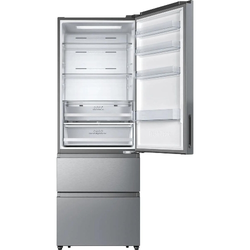 Холодильник Hisense RT641N4ACE серый, двухкамерный, 366/169, морозилка снизу, No Frost