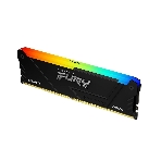 Оперативная память Kingston Fury Beast, DDR4, 16GB (1x16GB), 3200MHz, CL16, DIMM, радиатор, RGB, черный