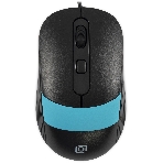 Мышь проводная Oklick 310M черный/синий, 2400 dpi, USB, кнопки - 4