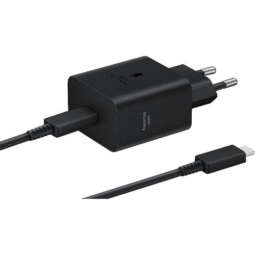 Сетевое зарядное устройство Samsung 45W (USB Type-C порт, кабель USB Type-C в комплекте), черное