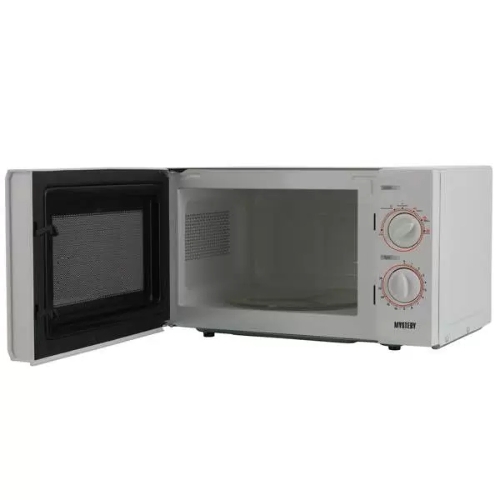 Микроволновая печь Mystery MMW-2013 белый, 20 л, 800 Вт, переключатели - поворотный механизм