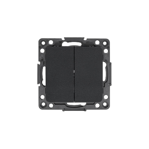 Механизм выключателя EKF EZV10-023-10 Стокгольм PROxima 2-кл. 10А, автоматические клеммы, черный