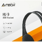 Гарнитура A4Tech HU-9 чёрный, проводная