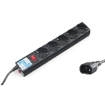 Сетевой фильтр PowerCube, PC 3м, 5р, черный граф. 10А, UPS(C14), SPG5-B3